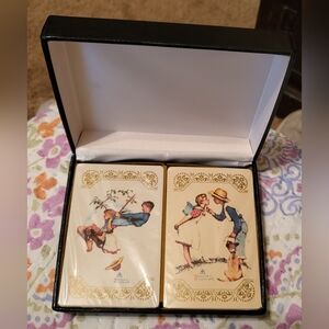 VTG Playing Cards Norman Rockwell Sealed Playing Cards Set